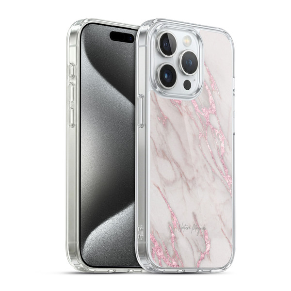 Nature Magick Marble Metallics Pink Soft Gel Case for Apple iPhone 15 Pro & MagSafe