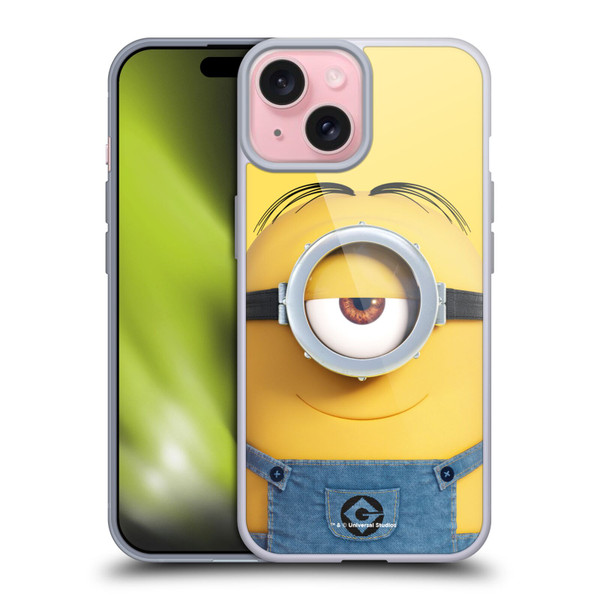 Despicable Me Full Face Minions Stuart Soft Gel Case for Apple iPhone 15