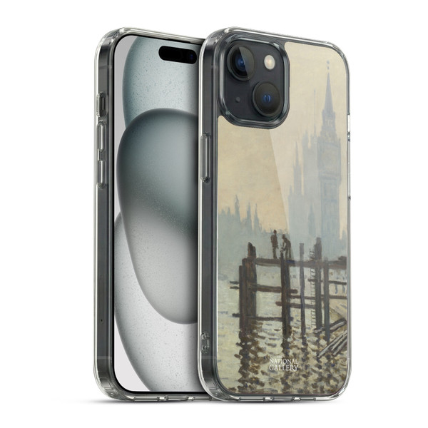The National Gallery Art Monet Thames Soft Gel Case for Apple iPhone 15 & MagSafe