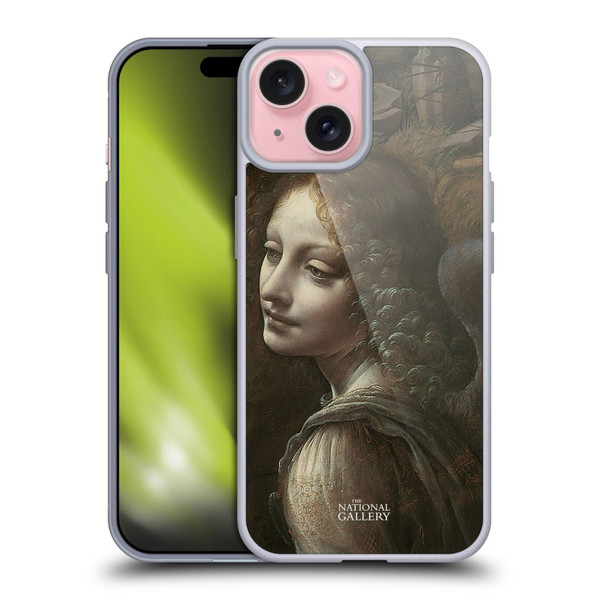 The National Gallery Art The Virgin Of The Rocks Soft Gel Case for Apple iPhone 15