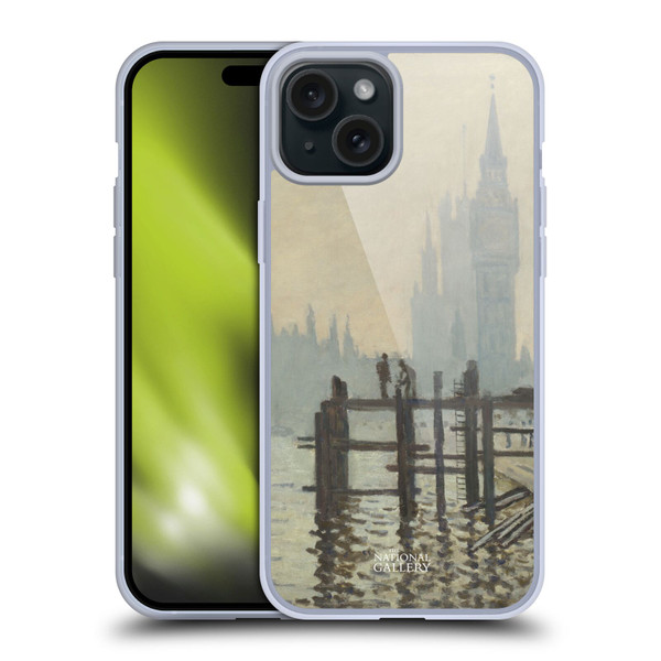 The National Gallery Art Monet Thames Soft Gel Case for Apple iPhone 15 Plus