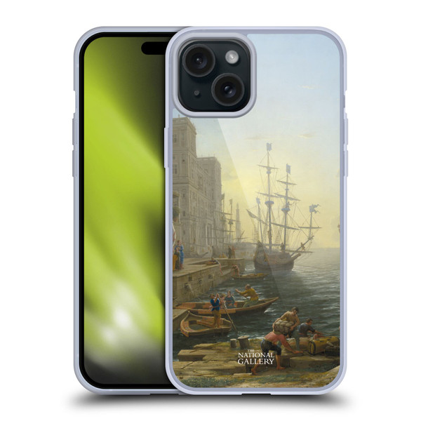 The National Gallery Nature Seaport With The Embarkation Of Saint Ursula Soft Gel Case for Apple iPhone 15 Plus