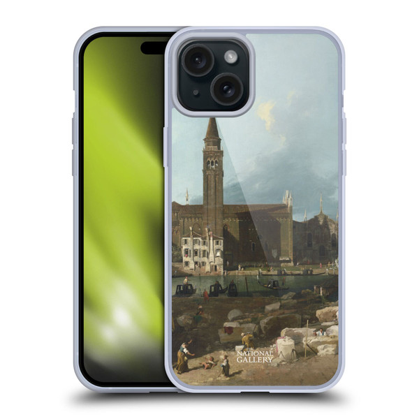 The National Gallery Nature The Stonemason's Yard Soft Gel Case for Apple iPhone 15 Plus