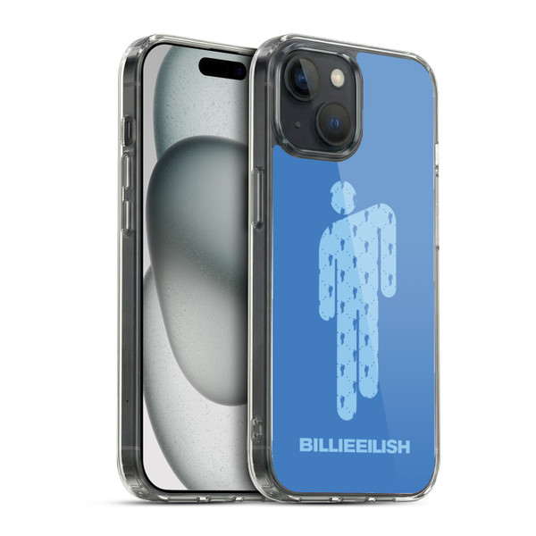 Billie Eilish Key Art Blohsh Blue Soft Gel Case for Apple iPhone 15 & MagSafe