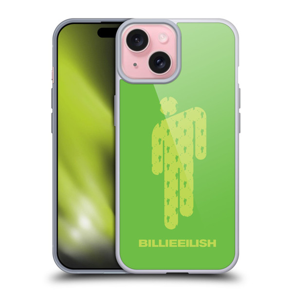 Billie Eilish Key Art Blohsh Green Soft Gel Case for Apple iPhone 15 & MagSafe