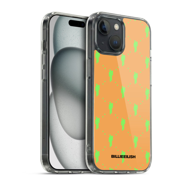 Billie Eilish Key Art Blohsh Pattern Soft Gel Case for Apple iPhone 15 & MagSafe