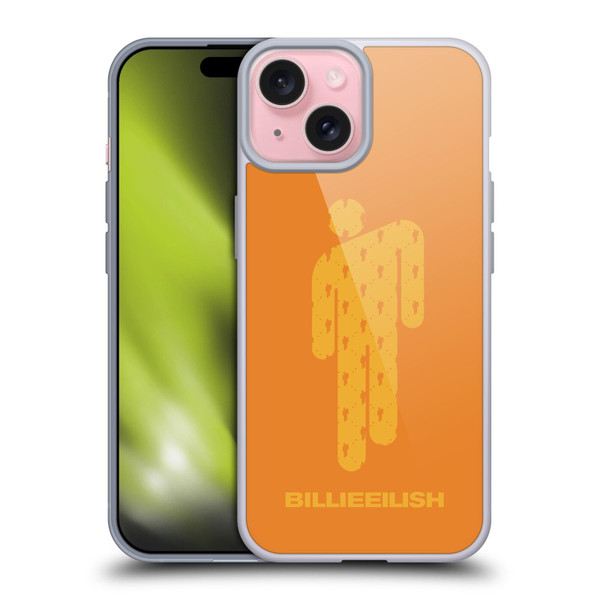 Billie Eilish Key Art Blohsh Orange Soft Gel Case for Apple iPhone 15