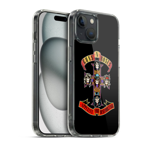 Guns N' Roses Key Art Appetite For Destruction Soft Gel Case for Apple iPhone 15 & MagSafe