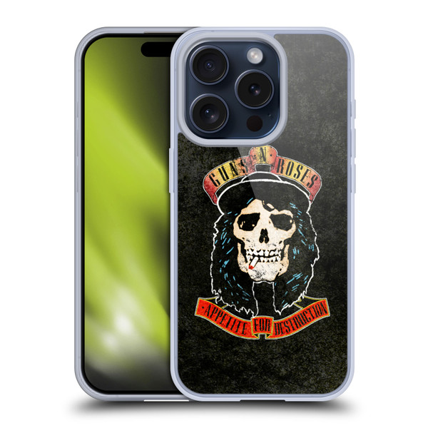 Guns N' Roses Vintage Stradlin Soft Gel Case for Apple iPhone 15 Pro