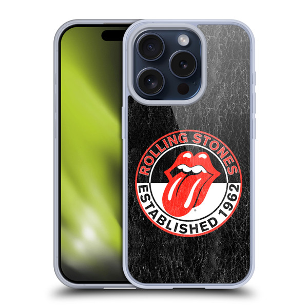 The Rolling Stones Graphics Established 1962 Soft Gel Case for Apple iPhone 15 Pro