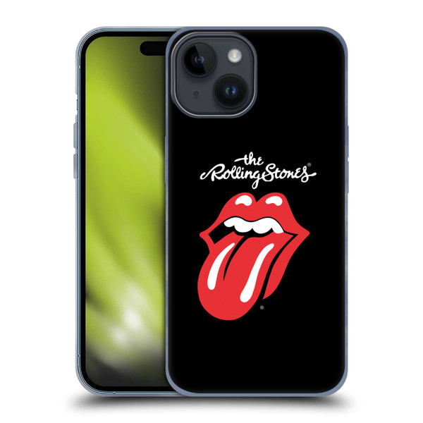 The Rolling Stones Key Art Tongue Classic Soft Gel Case for Apple iPhone 15