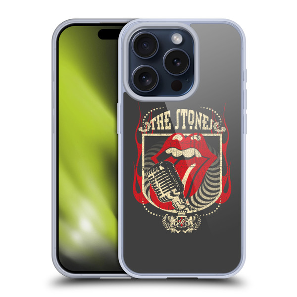 The Rolling Stones Key Art Jumbo Tongue Soft Gel Case for Apple iPhone 15 Pro