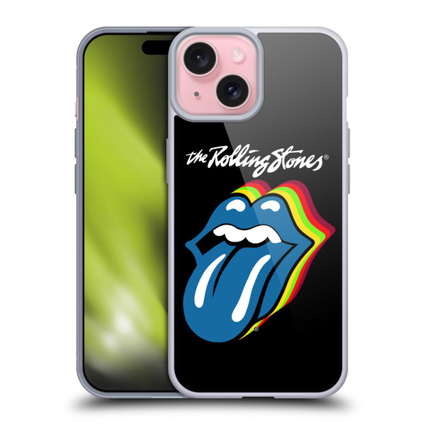 The Rolling Stones Licks Collection Pop Art 2 Soft Gel Case for Apple iPhone 15