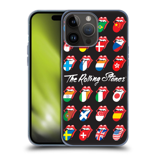 The Rolling Stones Licks Collection Flag Poster Soft Gel Case for Apple iPhone 15 Pro Max