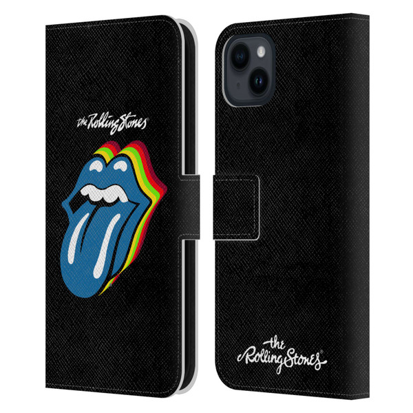 The Rolling Stones Licks Collection Pop Art 2 Leather Book Wallet Case Cover For Apple iPhone 15 Plus