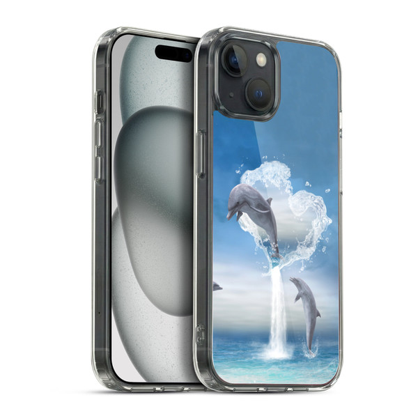 Simone Gatterwe Dolphins Lovers Soft Gel Case for Apple iPhone 15 Plus & MagSafe