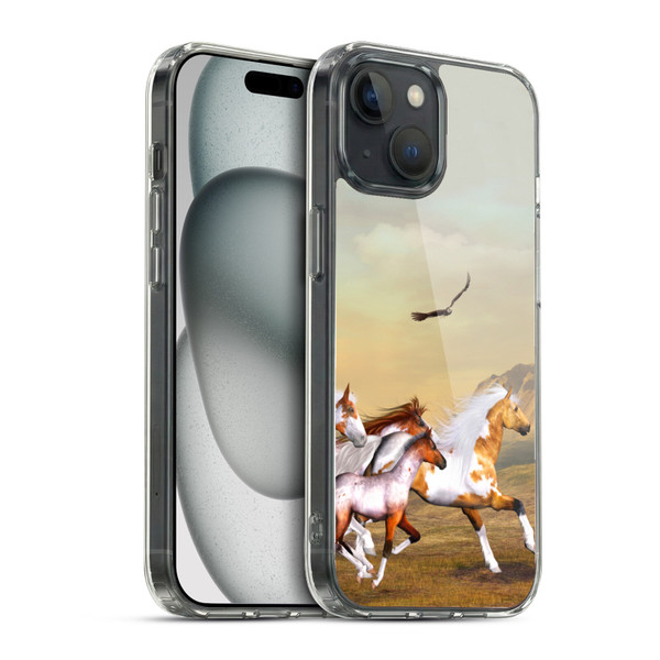 Simone Gatterwe Horses Wild Herd Soft Gel Case for Apple iPhone 15 & MagSafe