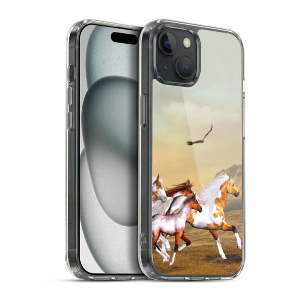 Simone Gatterwe Horses Wild Herd Soft Gel Case for Apple iPhone 15 Plus & MagSafe