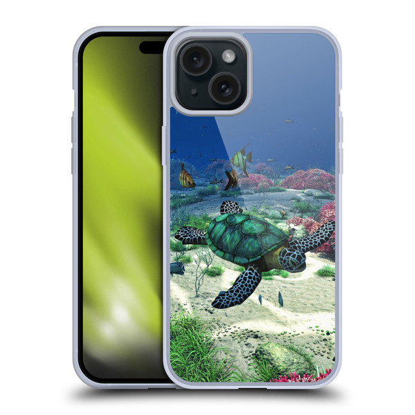 Simone Gatterwe Life In Sea Turtle Soft Gel Case for Apple iPhone 15 Plus
