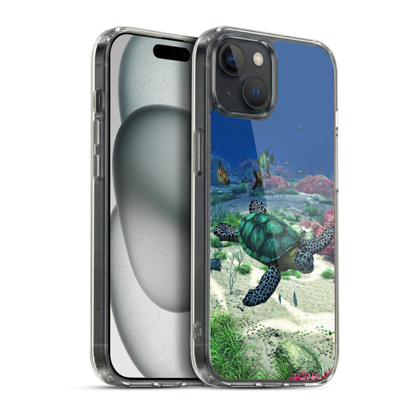 Simone Gatterwe Life In Sea Turtle Soft Gel Case for Apple iPhone 15 Plus & MagSafe