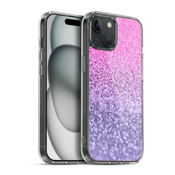 Monika Strigel Glitter Collection Lavender Pink Soft Gel Case for Apple iPhone 15 Plus & MagSafe
