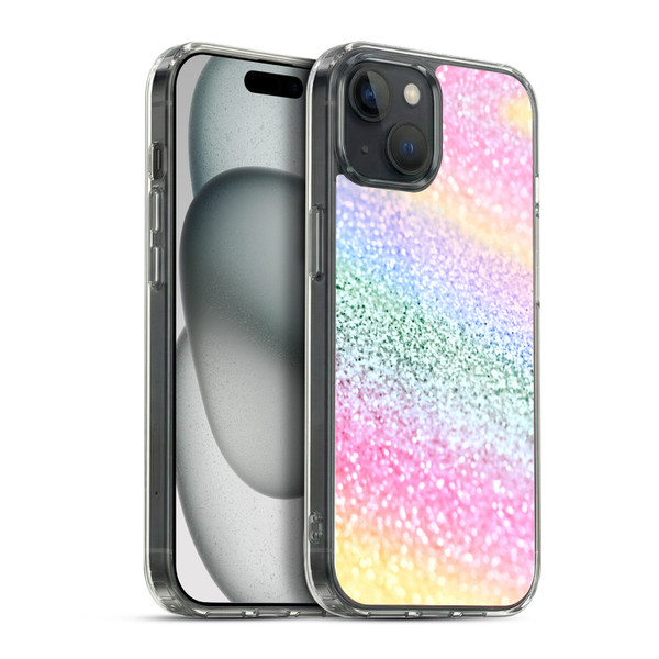 Monika Strigel Glitter Collection Unircorn Rainbow Soft Gel Case for Apple iPhone 15 Plus & MagSafe