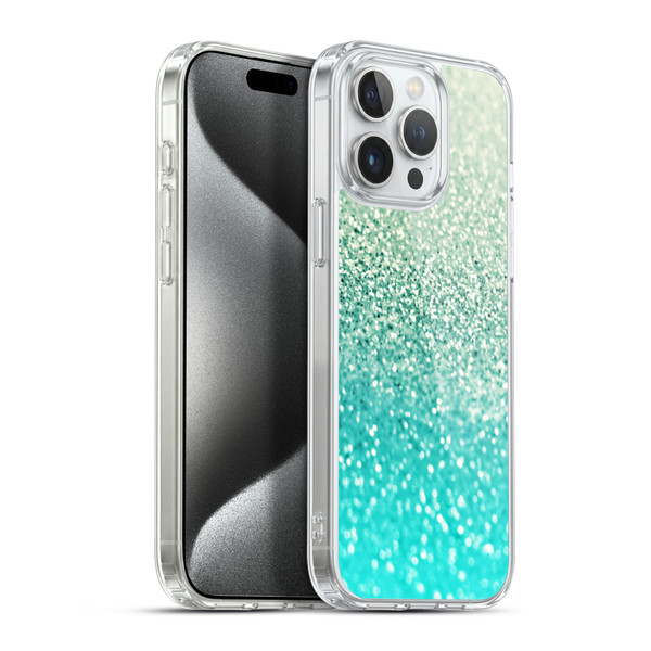 Monika Strigel Glitter Collection Mint Soft Gel Case for Apple iPhone 15 Pro Max & MagSafe