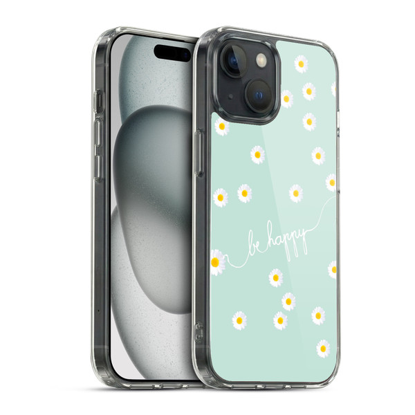Monika Strigel Happy Daisy Mint Soft Gel Case for Apple iPhone 15 & MagSafe