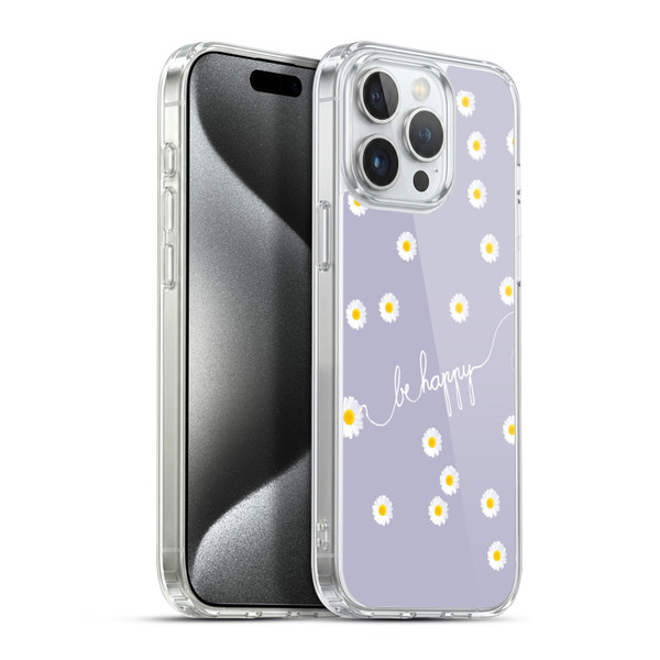 Monika Strigel Happy Daisy Lavender Soft Gel Case for Apple iPhone 15 Pro Max & MagSafe