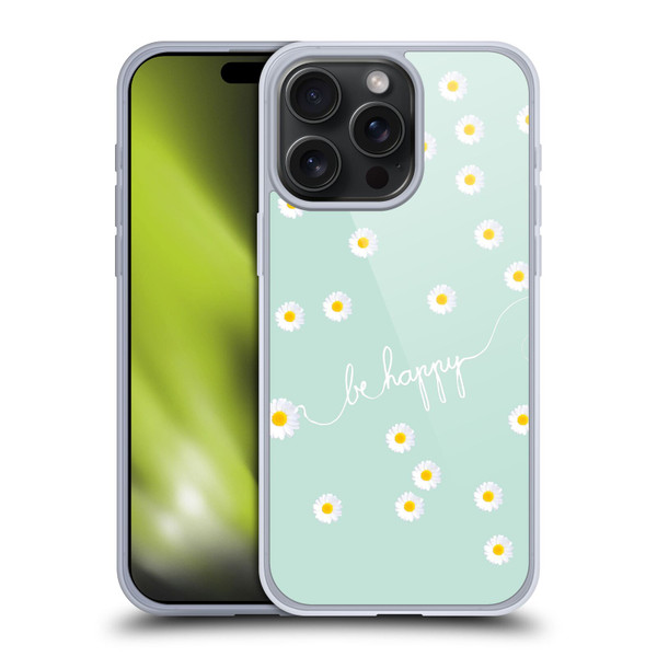 Monika Strigel Happy Daisy Mint Soft Gel Case for Apple iPhone 15 Pro Max