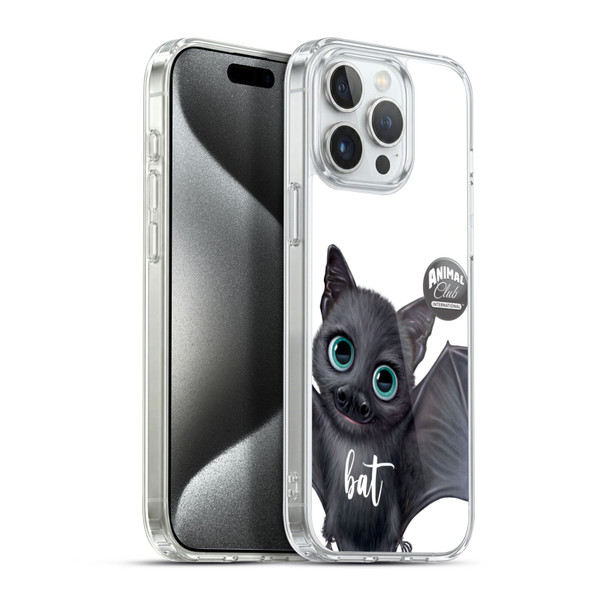Animal Club International Faces Bat Soft Gel Case for Apple iPhone 15 Pro Max & MagSafe