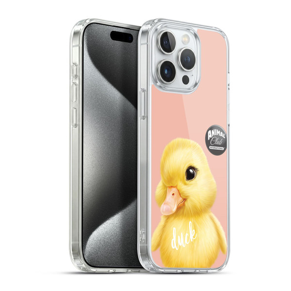 Animal Club International Faces Duck Soft Gel Case for Apple iPhone 15 Pro Max & MagSafe