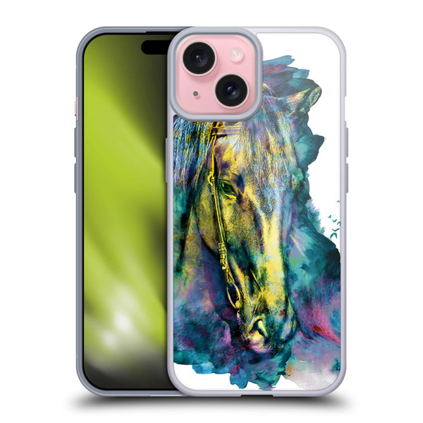 Riza Peker Animals Horse Soft Gel Case for Apple iPhone 15