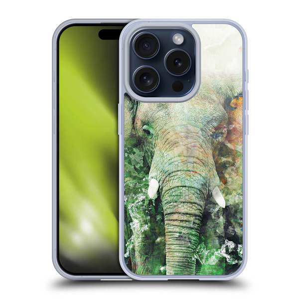 Riza Peker Animals Elephant Soft Gel Case for Apple iPhone 15 Pro