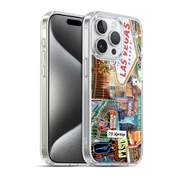P.D. Moreno Cities Las Vegas 1 Soft Gel Case for Apple iPhone 15 Pro & MagSafe