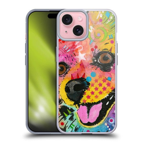 Dean Russo Dogs Pomeranian Soft Gel Case for Apple iPhone 15