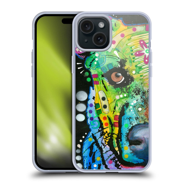 Dean Russo Dogs Bulldog Soft Gel Case for Apple iPhone 15 Plus