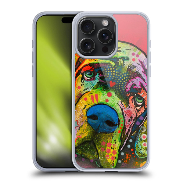 Dean Russo Dogs Mastiff Soft Gel Case for Apple iPhone 15 Pro Max