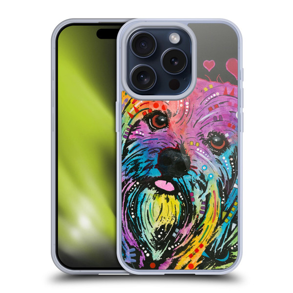 Dean Russo Dogs Yorkie Soft Gel Case for Apple iPhone 15 Pro