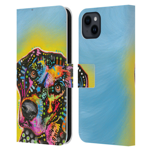 Dean Russo Dogs Labrador Leather Book Wallet Case Cover For Apple iPhone 15 Plus