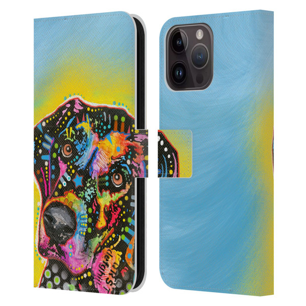 Dean Russo Dogs Labrador Leather Book Wallet Case Cover For Apple iPhone 15 Pro Max