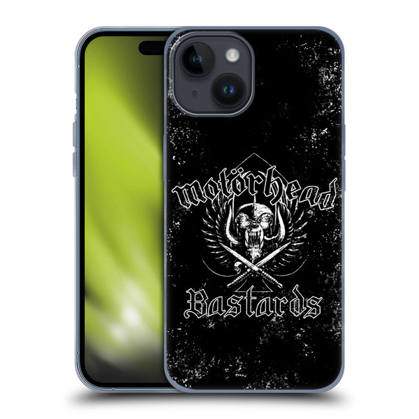 Motorhead Album Covers Bastards Soft Gel Case for Apple iPhone 15