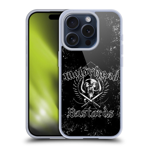 Motorhead Album Covers Bastards Soft Gel Case for Apple iPhone 15 Pro