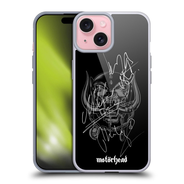 Motorhead Graphics Signatures Soft Gel Case for Apple iPhone 15 & MagSafe