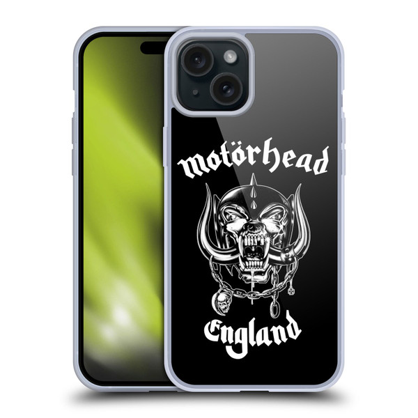 Motorhead Graphics England Soft Gel Case for Apple iPhone 15 Plus & MagSafe