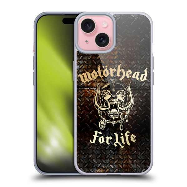 Motorhead Key Art For Life Soft Gel Case for Apple iPhone 15