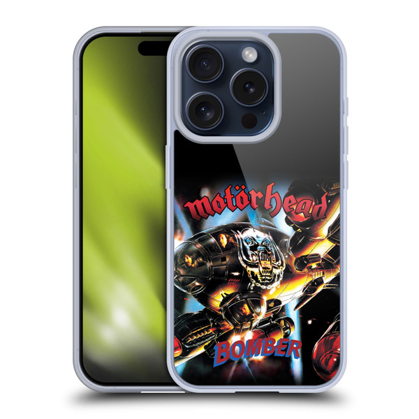 Motorhead Key Art Bomber Album Soft Gel Case for Apple iPhone 15 Pro