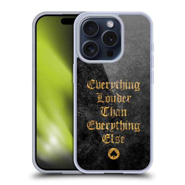 Motorhead Key Art Everything Louder Soft Gel Case for Apple iPhone 15 Pro