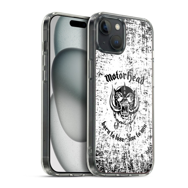 Motorhead Logo Born To Lose Live To Win Soft Gel Case for Apple iPhone 15 Plus & MagSafe
