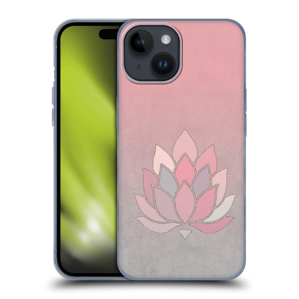 LebensArt Pastels Lotus Soft Gel Case for Apple iPhone 15